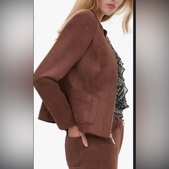 Tommy Hilfiger Chocolate Brown Suede Jacket - Picture 5 of 11